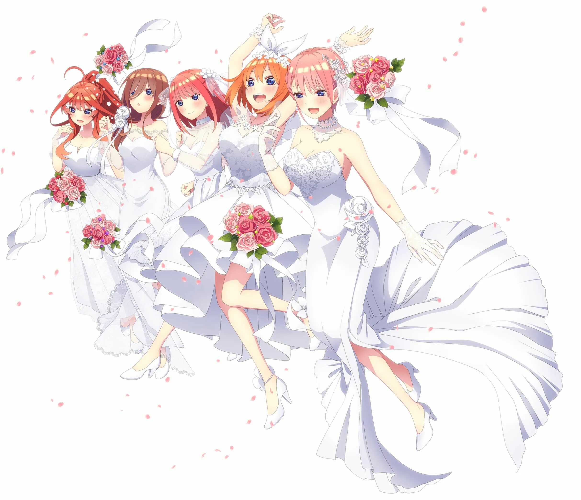 Невеста экстра любовь кто участницы. Пять невест / 5-TOUBUN no Hanayome. The quintessential Quintuplets. Пять невест сёстры Накано.