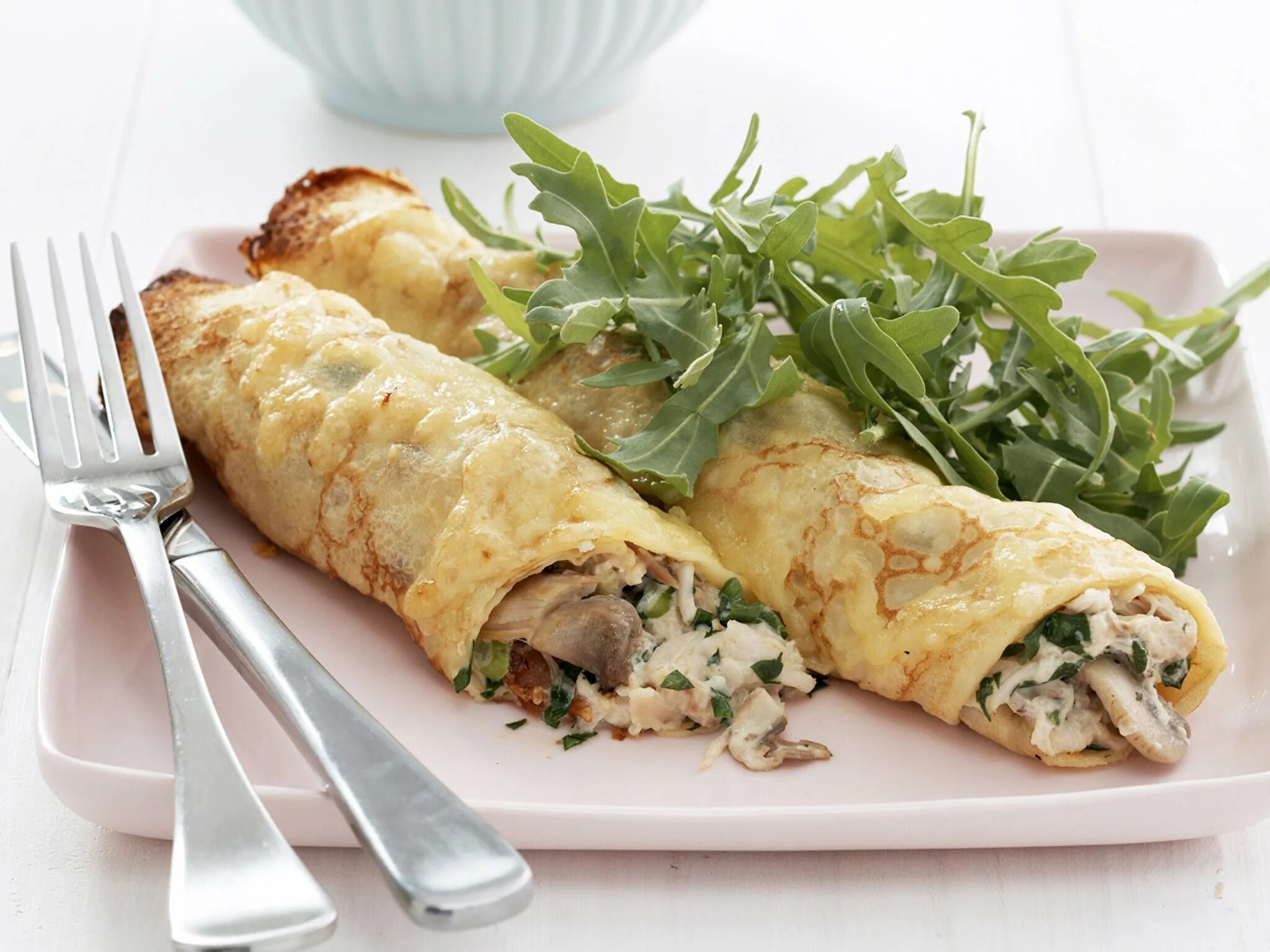 Блинчики с куриным фаршем