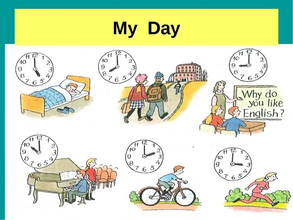 Распорядок дня на английском языке. Режим дня рисунок. Проект my Day. Рисунки распорядка дня по английскому.