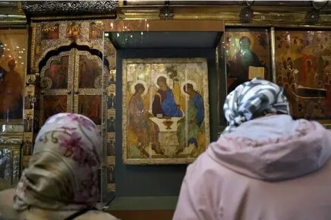 Троица рублева в третьяковской галерее
