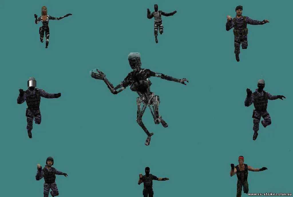 6 персонажи. скин пак моделей из cs go ксс. кс 1. контр страйк 1. 6.