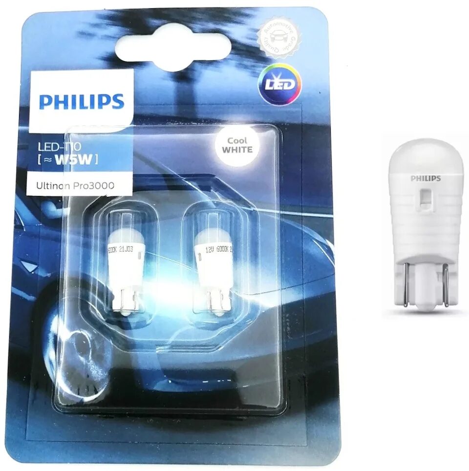 Philips 11961u30cwb2 w5w. Светодиодные лампы Philips Ultinon pro3000 w5w. Philips w5w 6000k Ultinon pro3000 led. Лампа светодиодная Philips w5w t10 w2.1х9.5d led cool White 6000k блистер, 2шт 12v 11961ulwx2. Филипс w5w