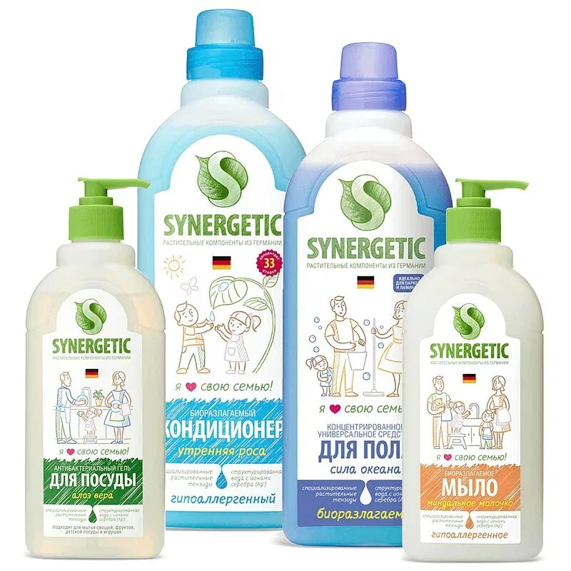 Какие продукты есть в линейке synergetic. Синергетик. синергетика бытовая химия. synergetic набор. синергетик для посуды.
