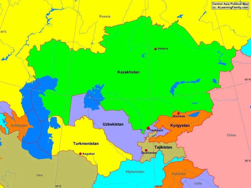 Казахстан граничит с китаем. Карта средней азии географическая. Казахстан граничит с азербайджаном. Казахстан граничит с азербайджаном. Карта казахстана с соседними государствами.