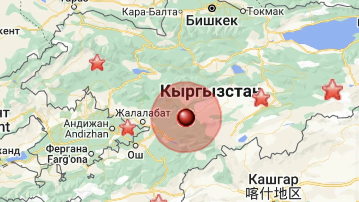 Эпицентр землетрясения в киргизии. Землетрясение в киргизии.