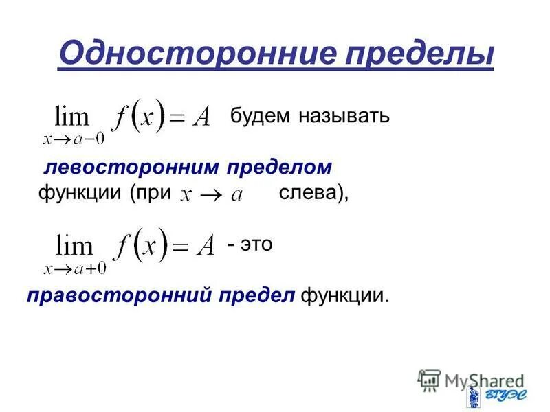 Найти предел слева функции. Найти предел слева функции