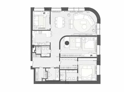 В доме 160 квартир трех