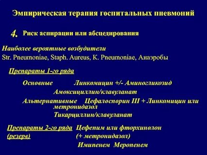 Препараты для лечения пневмонии