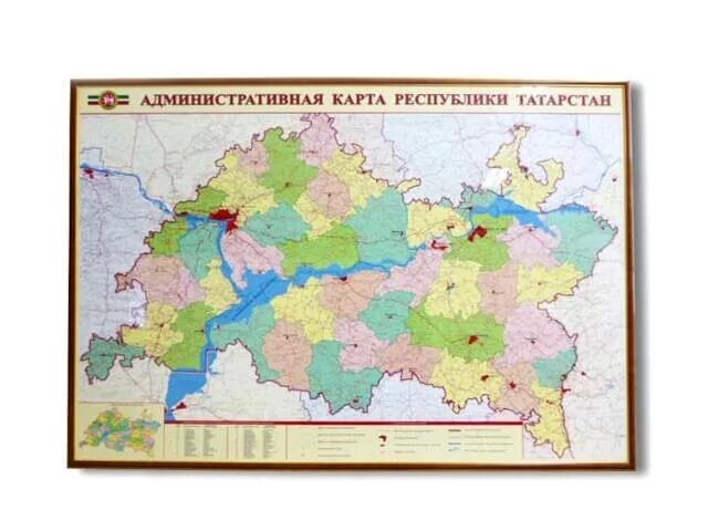 Административно-территориальное деление Татарстана на карте. Политическая карта Татарстана.
