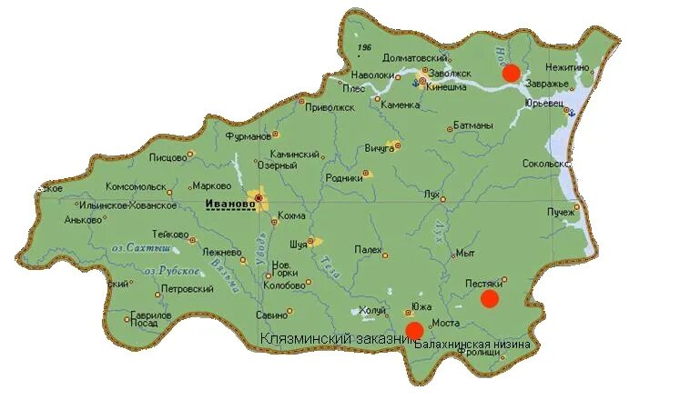 Палех на карте Ивановской области. Карта Ивановской области. Карта Владимирского Ополья. Карта Ивановской области с городами.