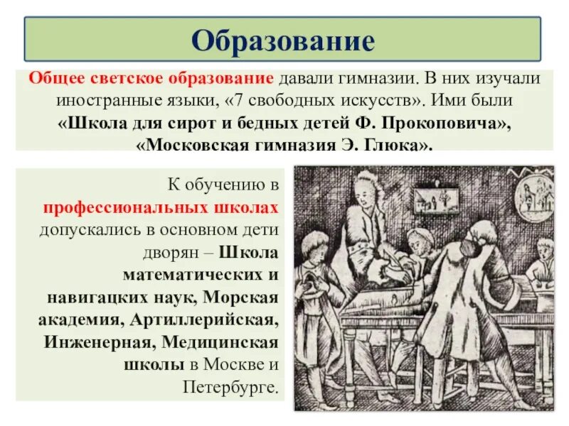 Образование при петре 1 8 класс. Перемены в культуре россии в годы петровских реформ образование. образование в годы петровских реформ. образование при петре первом. перемены в науке в годы петровских реформ.