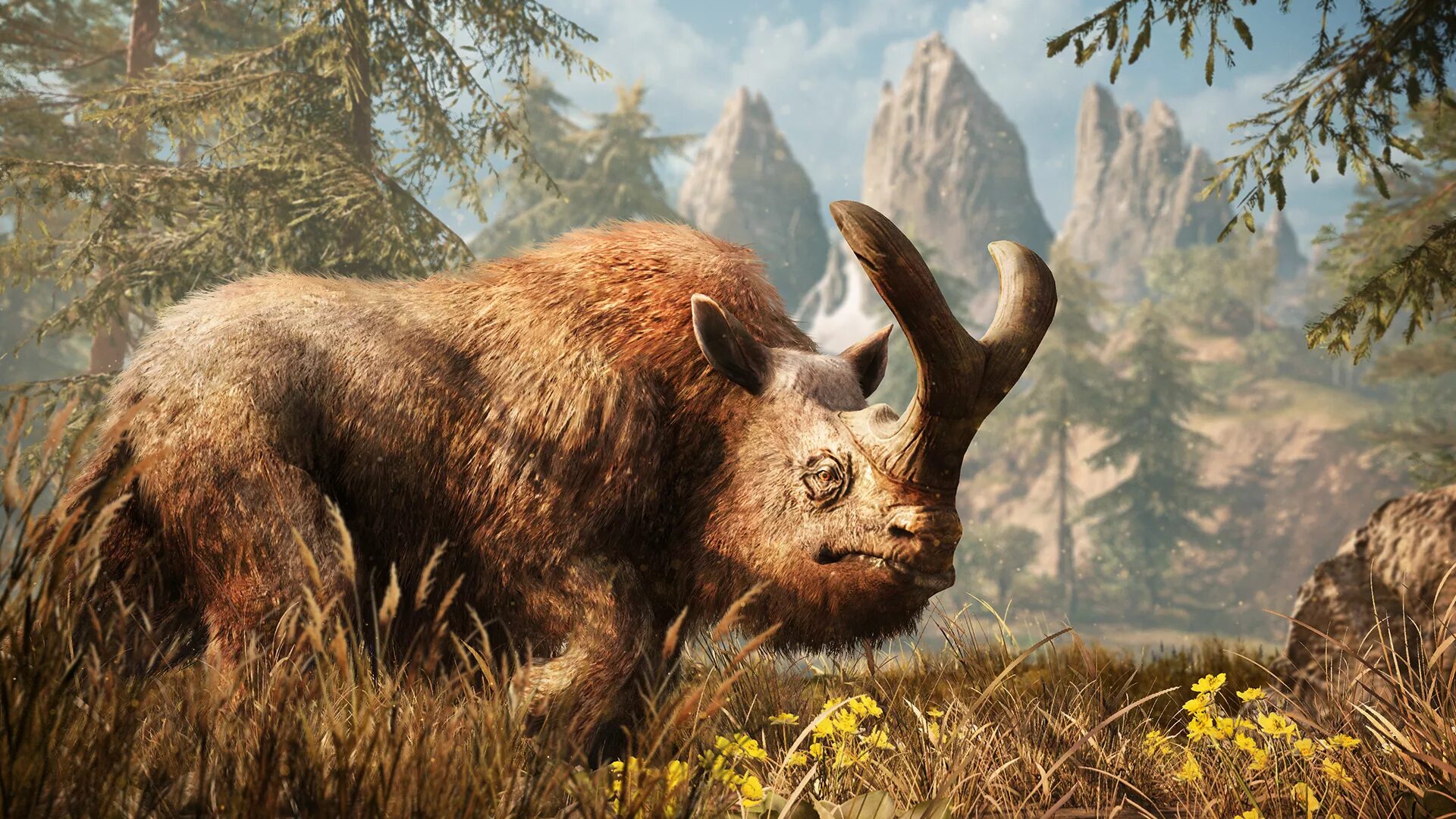 Мамонт рино. Far Cry Primal. Шерстистый носорог far Cry Primal. Фар край 4 и фар край праймал.