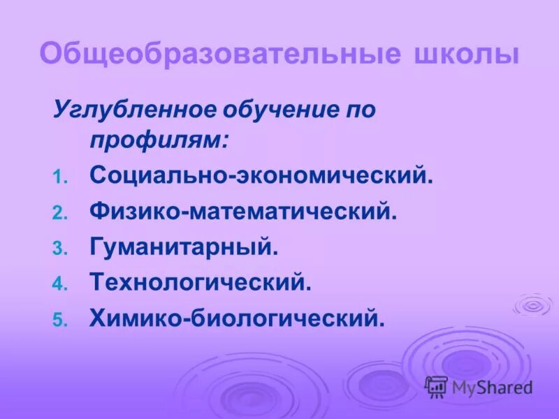 углубленная образование