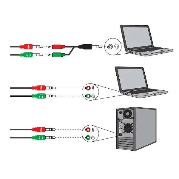 Штекер 3.5 с микрофоном как подключить микрофон к компьютеру. Как подключаются наушники с микрофоном к компьютеру. Как подключить наушники с микрофоном в компьютер 3 штекера.