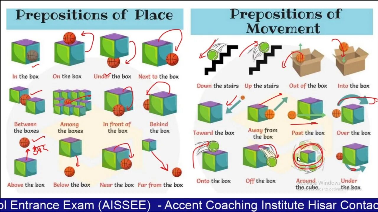 Choose suitable prepositions