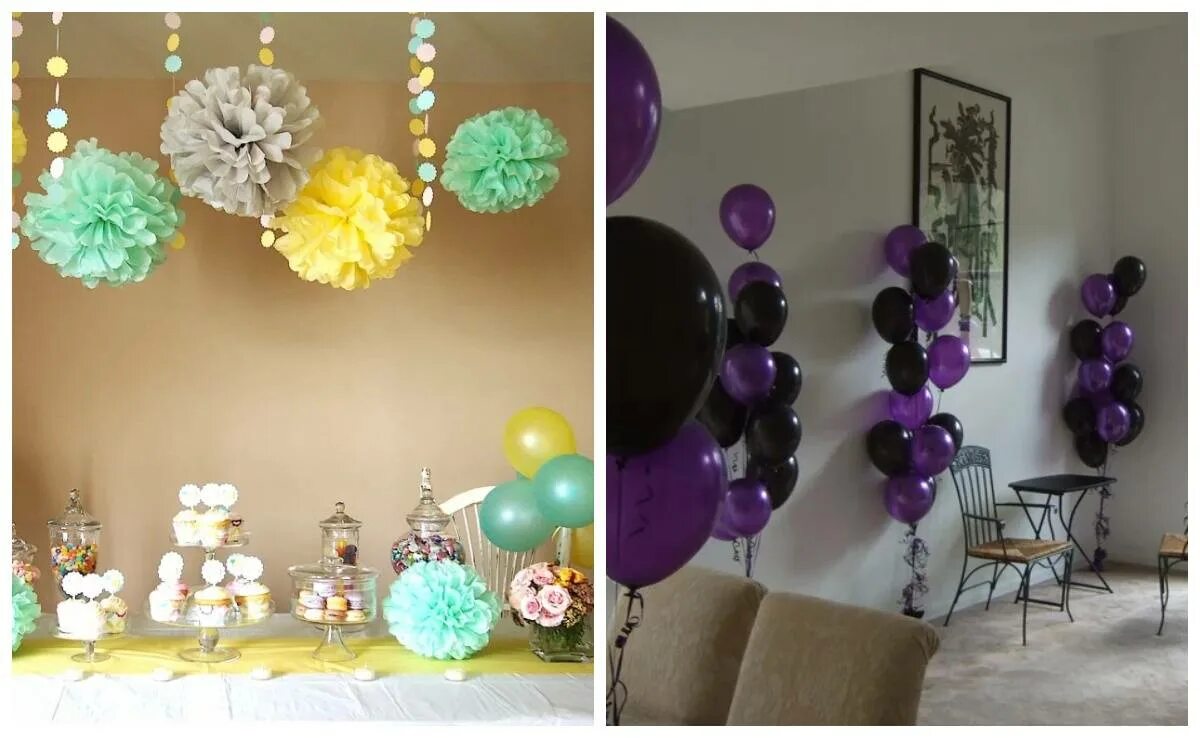 Оформление квартиры на день. Декор на день рождения. украшения на день рождения. украсить комнату на день рождения. украшение помещения на день рождения.