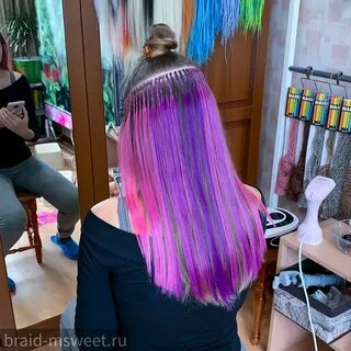 Цветное наращивание волос детям