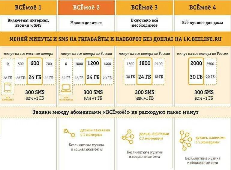 Сколько гб билайн