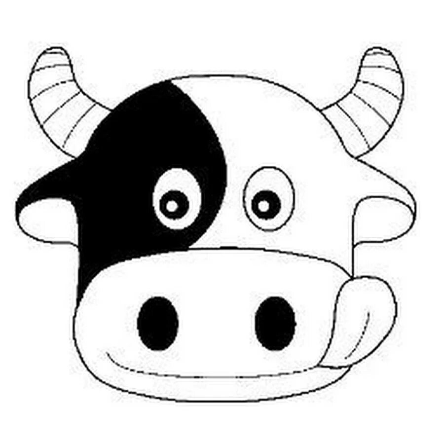 Голова коровки. Маска коровы. Мордочка коровы. Маска коровы для детей. Корова раскраска для детей.