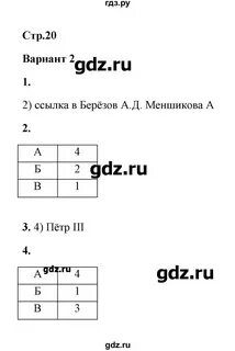 История 8 класс глава 2 контрольная работа