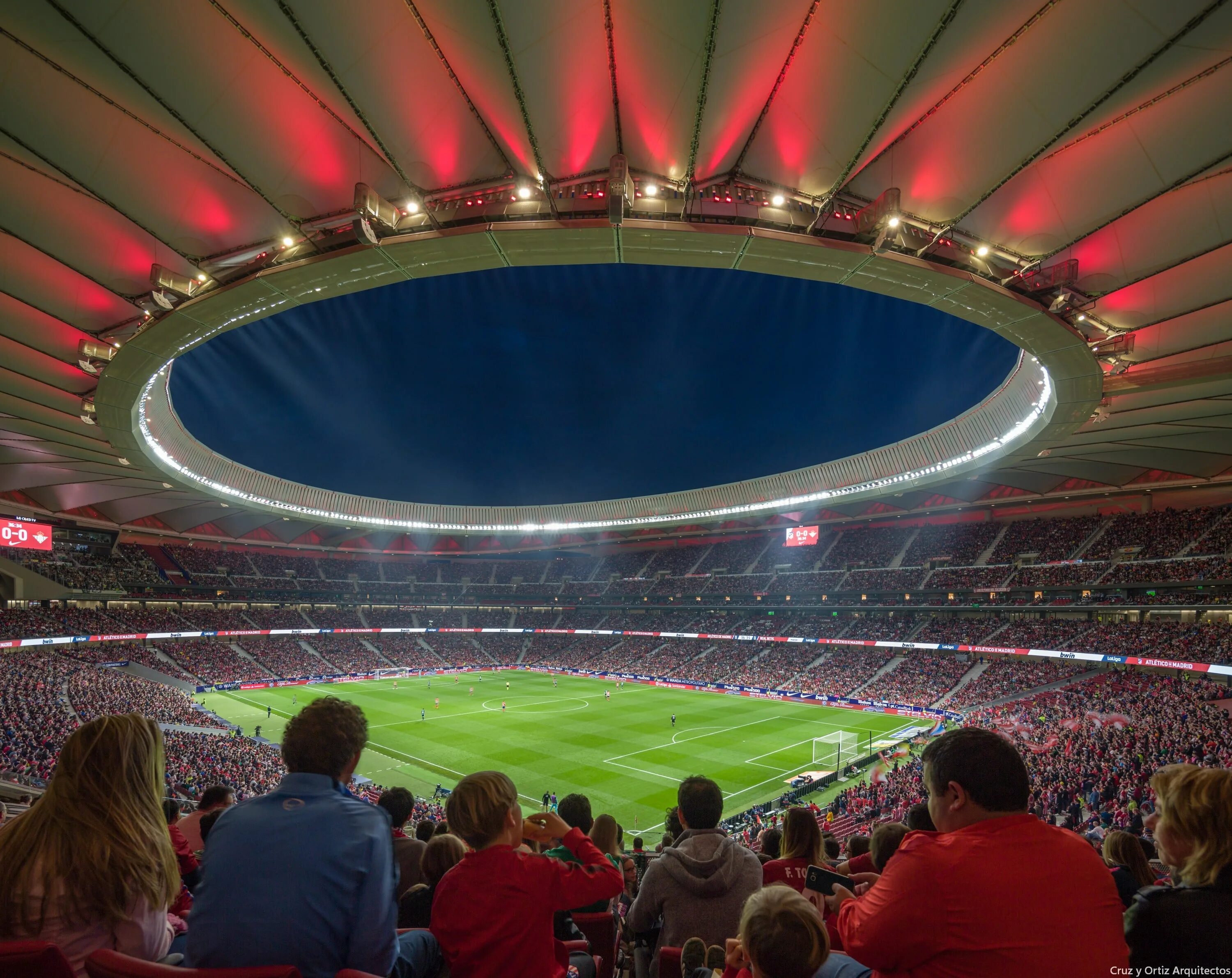 Самые красивые стадионы. Стадион Метрополитано в Мадриде.