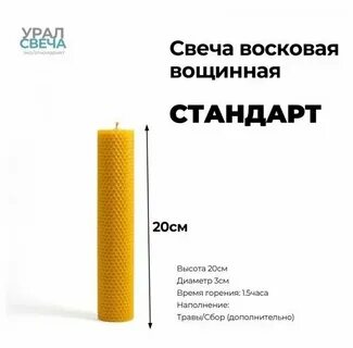 Время горения свечи из воска таблица