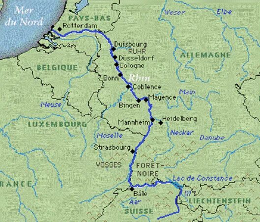 Рейн протекает через. Бассейн реки Рейн на карте. Реки Рейн и Эльба на карте. Река рейнкартп. Притоки Рейна на карте.