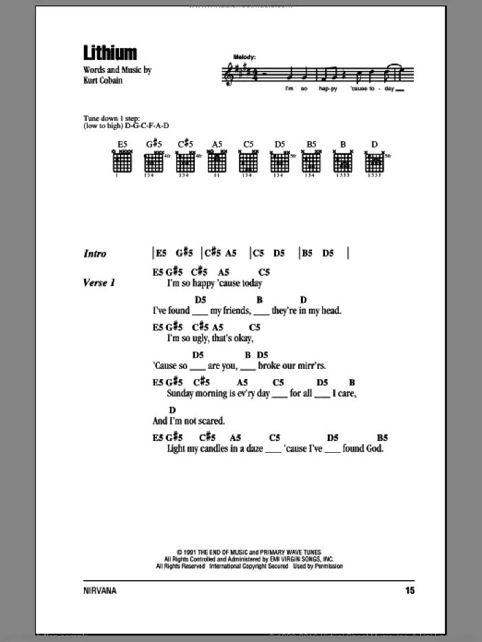 Нирвана литиум табы. Lithium табы для гитары. Аккорды на электрогитаре Нирвана. Литиум Нирвана на гитаре. Nirvana me аккорды