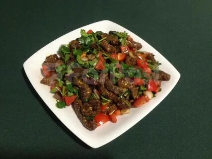 Салат с печенью по грузински