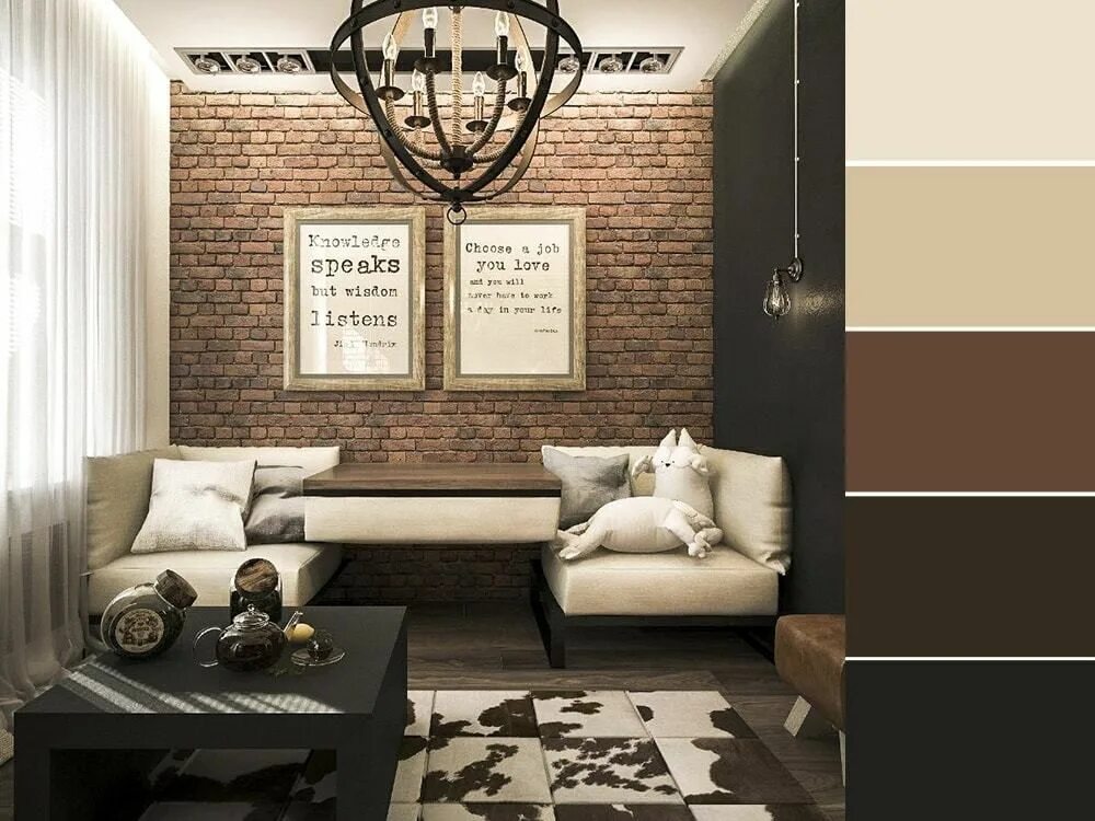 Цвета лофта сочетание цветов в интерьере The right light enhances the furniture. A color palette for a style that's hard