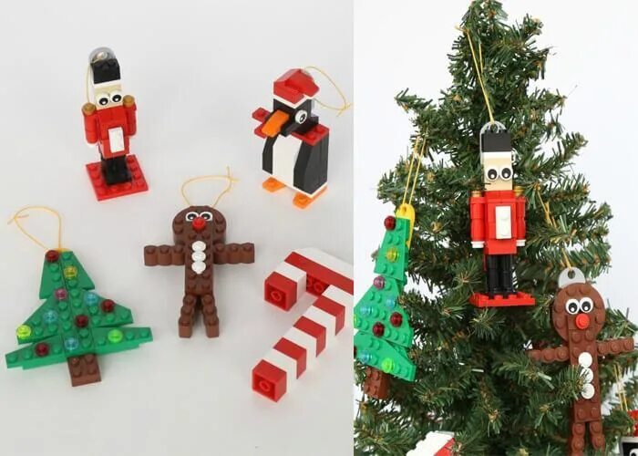 Елочная игрушка из лего своими руками Поделки из Лего (LEGO) своими руками легкие для детей