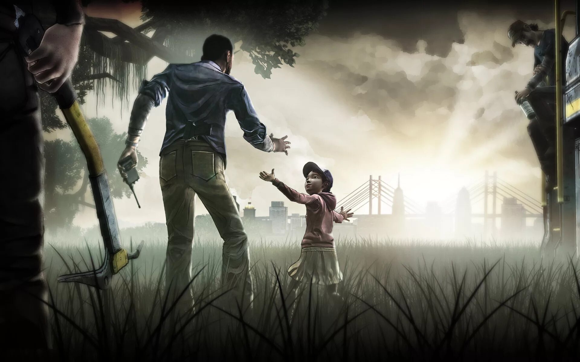 Игра девочка с братом. The Walking Dead игра первый сезон.