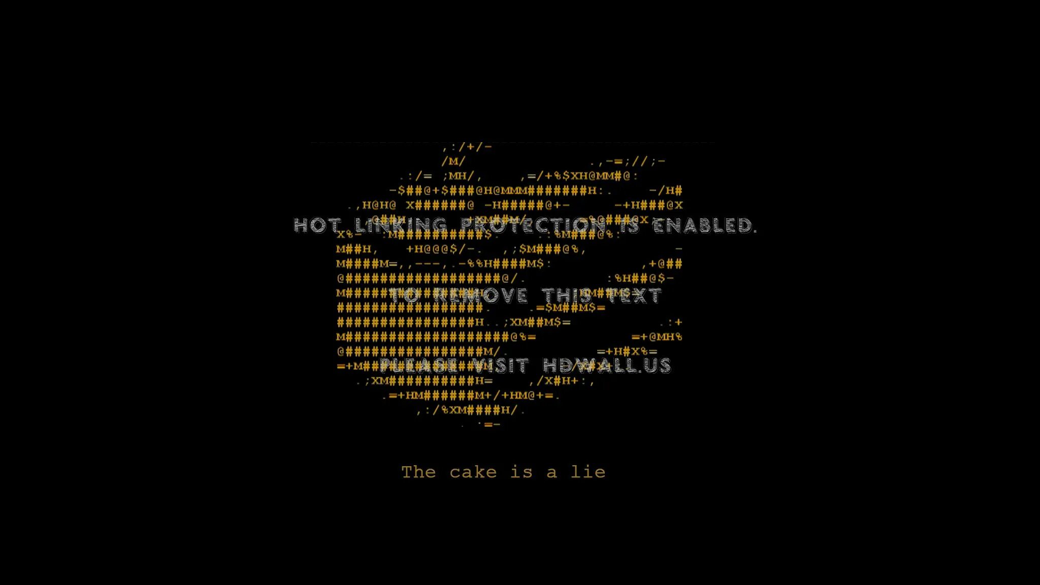 Tomorrow is a lie. Ascii art обои. cake is a lie. ascii art на черном фоне. портал the cake is a lie.