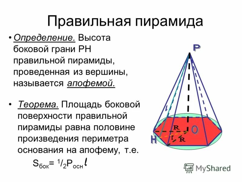 1 правильная пирамида