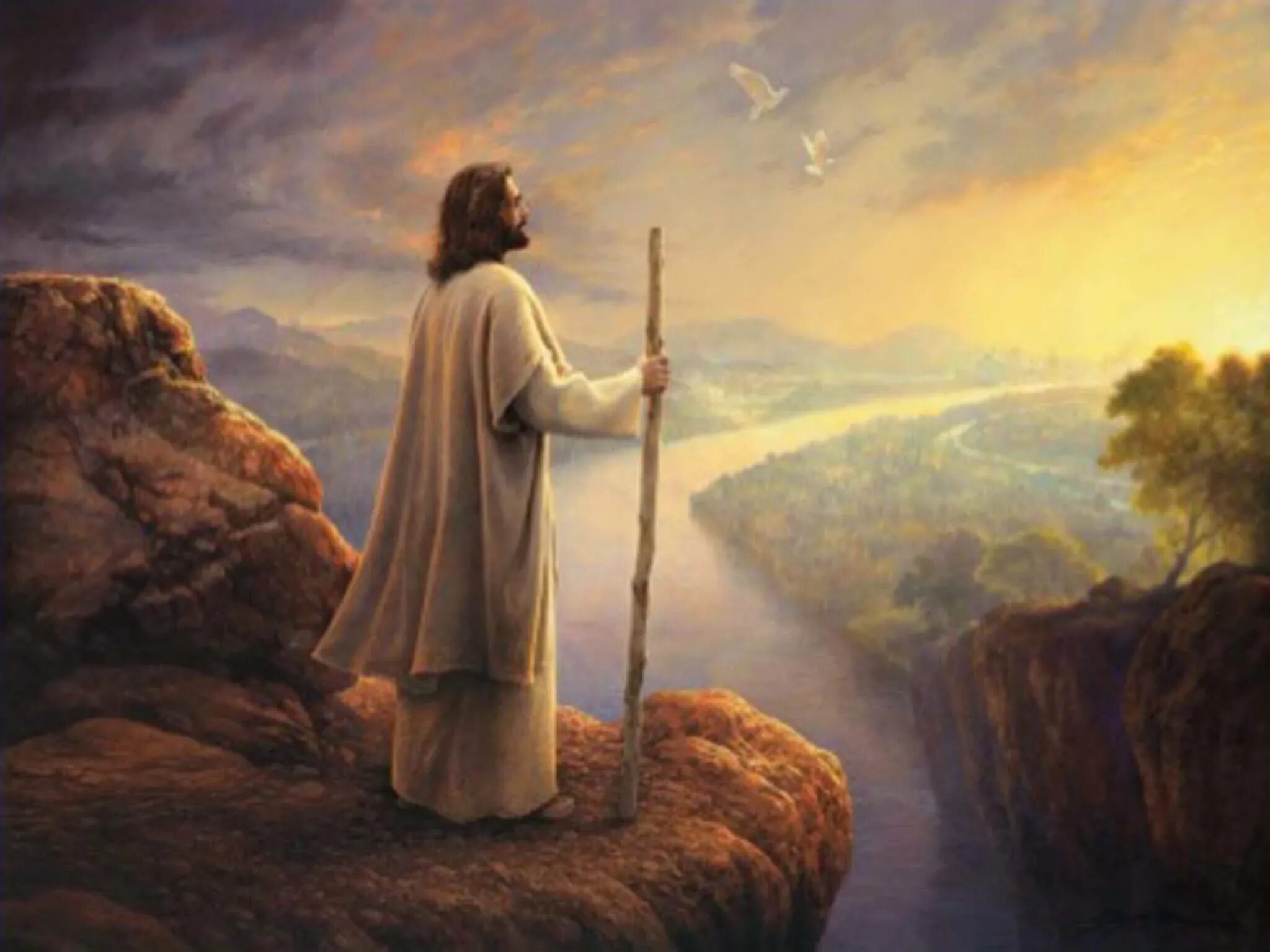 Иисус Христос Пастырь Грег Олсен. Грег Олсен (Greg Olsen). " Иисус. Бог и человек". ( Jesus).. Грег Олсен картины Иисус Христос на горе.