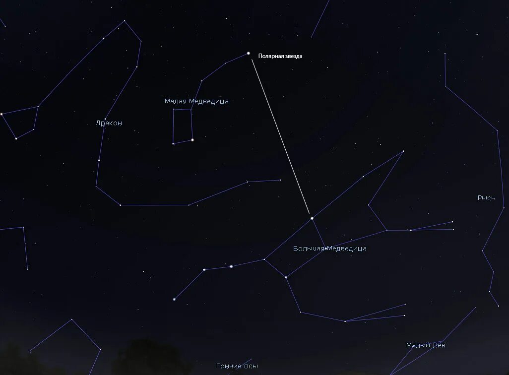 Небольшие созвездия. Созвездие малая Медведица и Полярная звезда. Большая и малая Медведица на небе с полярной звездой. Звёзды большая Медведица Полярная звезда. Большой ковш Созвездие Полярная звезда.