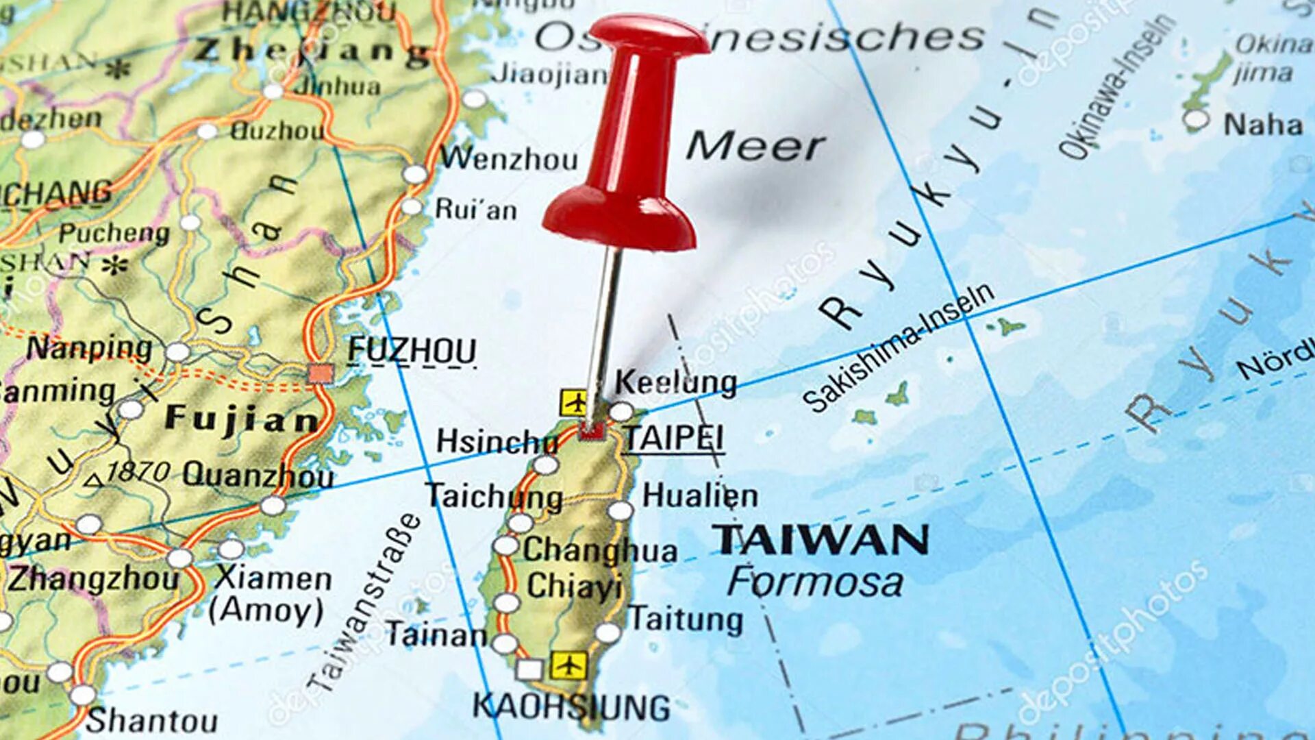 Где находится тайвань на карте какая страна. Остров Тайвань на карте. Тайваньский пролив на карте.