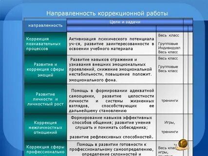 Коррекционная направленность