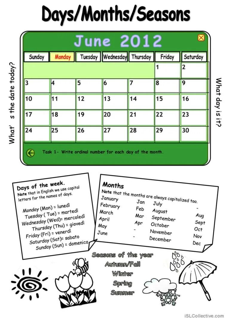 Week month. Месяца Worksheets. Месяца в английском языке Worksheets. Days months Seasons. Seasons months Days of the week.