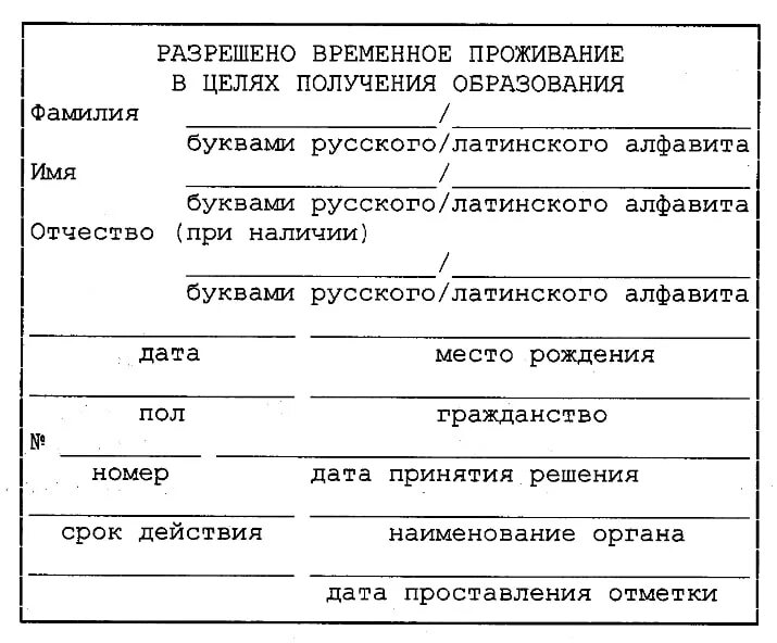 Получить временное проживание