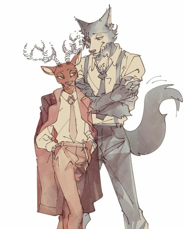 Beastars Луис и Хару. Beastars Луис и Легаси. Легаси Хару и Луис. Beastars Legosi and Louis.