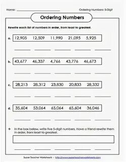 Order the numbers перевод