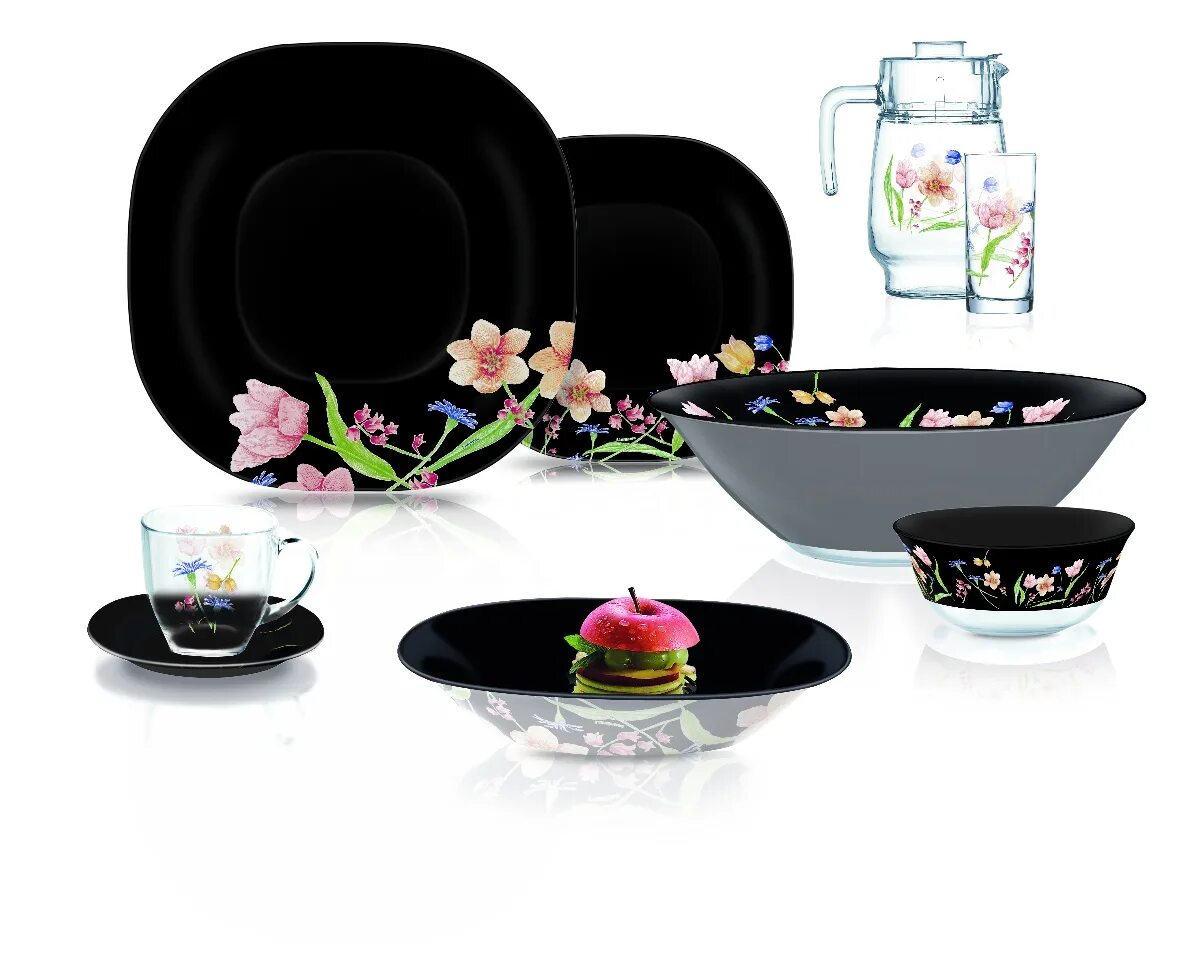 Сервиз столовый симпли 44 предмета. Оаэ. 44 предмета. Luminarc simply trompette turquoise. Посуда калининград.