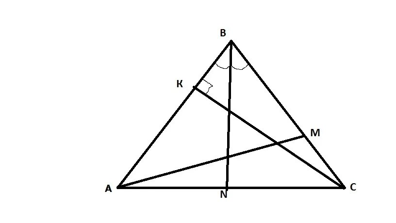 Высота ам треугольника абс. Треугольник ABC С медианой am. В треугольнике ABC am биссектриса BN Медиана CK высота. В треугольнике АВС Медиана am CK. Треугольник АБС БН-высота.