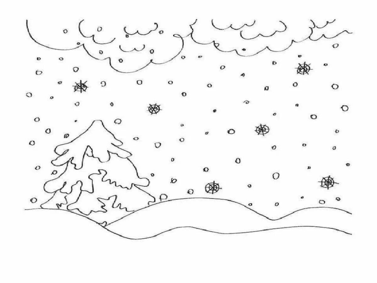 Раскрасим снег. Зимний пейзаж раскраска. Зимний пейзаж раскраска для детей. Зимние раскраски для детей. Зимний лес раскраска для детей.
