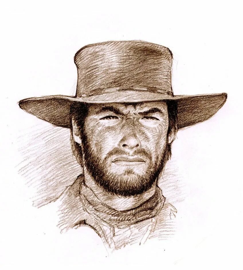 Клинт Иствуд ковбой. Клинт Иствуд ковбой рисунок. Клинт Иствуд ковбой взгляд. Клинт Иствуд портрет. Ковбои карандашом