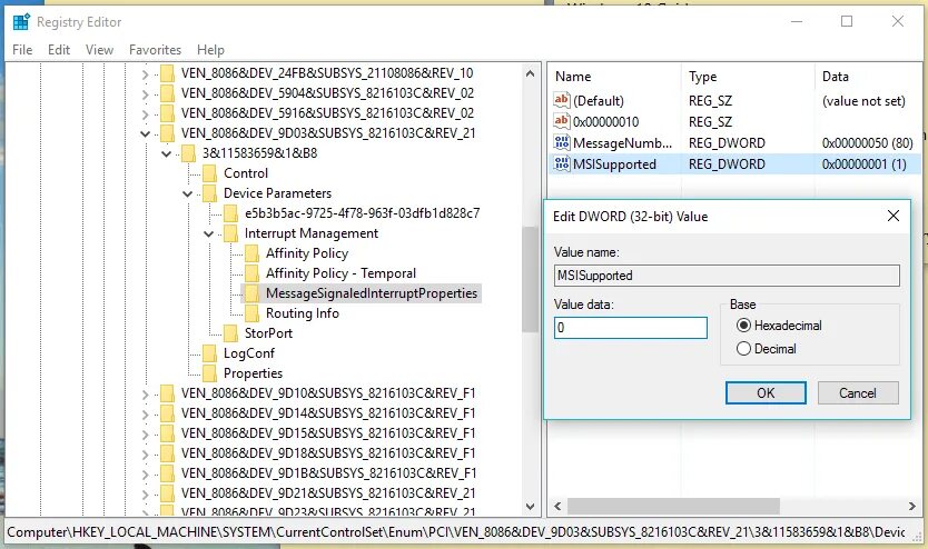 Interrupt Affinity Policy Tool. "Dump_storahci.sys". Interrupt affinity tool