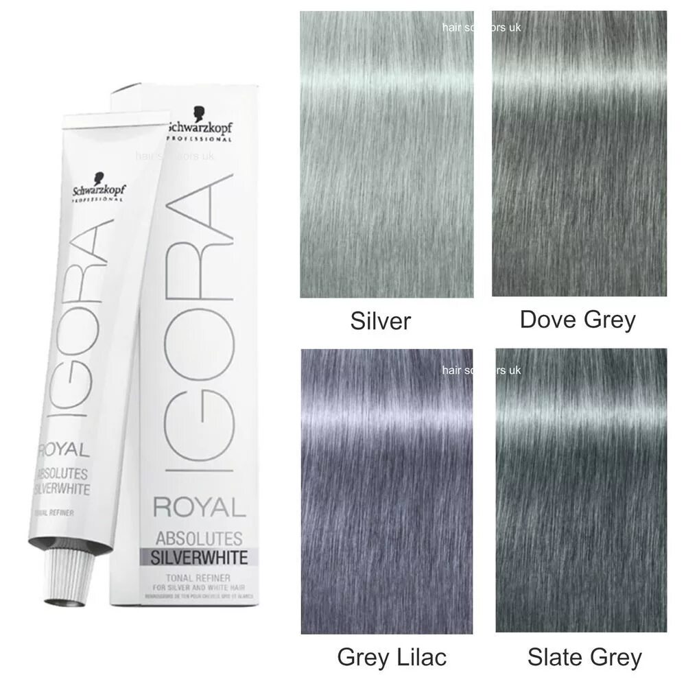 Игора Silver White палитра. Schwarzkopf Igora Royal Silver White Silver - тонирующий краситель для волос серебро. Игора Роял Silver White Grey Lilac. Schwarzkopf Igora Royal SILVERWHITE Slate Grey. Краска сильвер для седых волос палитра цветов