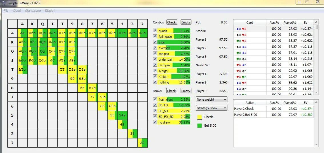 Simple 3 way. Нэш Покер. Чарты открытия в турнирном покере. Покерном дерево. Покерная теория.