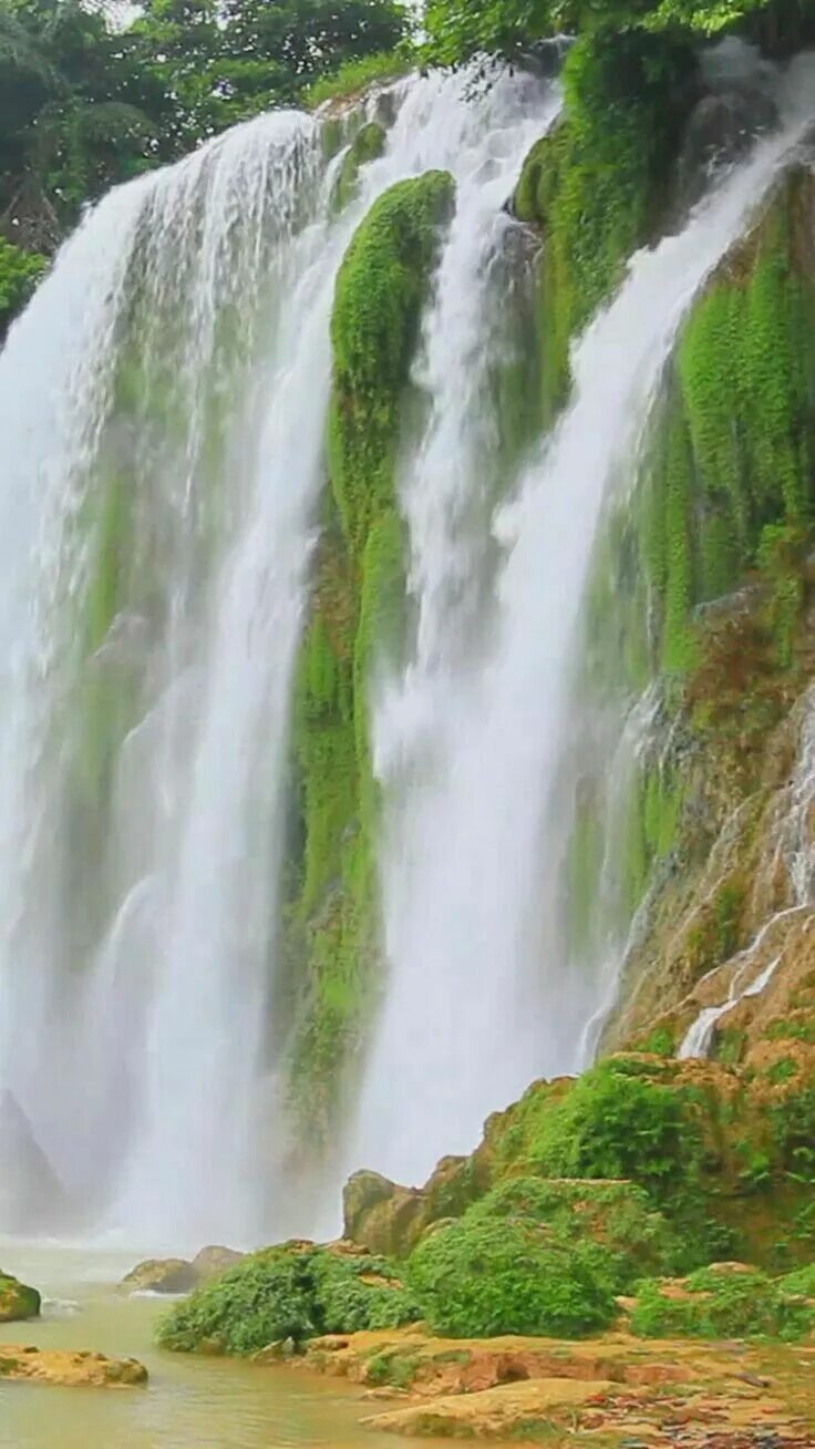 Водопад Фэнго. Живые водопады. Движущиеся водопады. Водопад анимация.